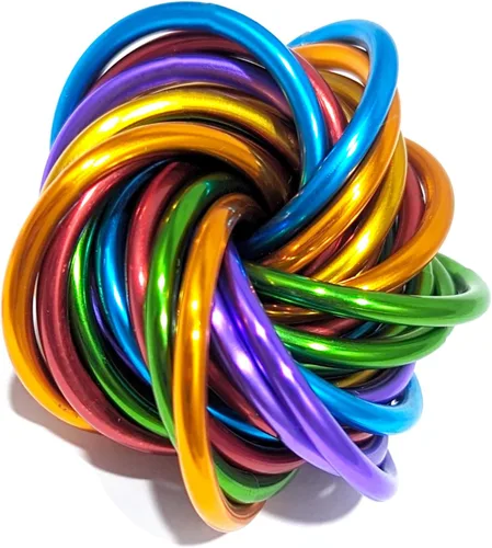 Miniatura 33 de Möbii Fidget Ball (MultiColor): Herramienta de alivio del estrés, ansiedad y estimulación para ADHD, silenciosa, ideal para el hogar, viajes, Rosa