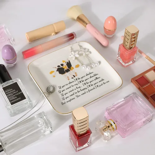 Miniatura 6 de PUDDING CABIN - Plato para anillos para regalo para amigas, mujeres, mejores amigas con el mensaje "If you're alone, I'll be your shadow. If you