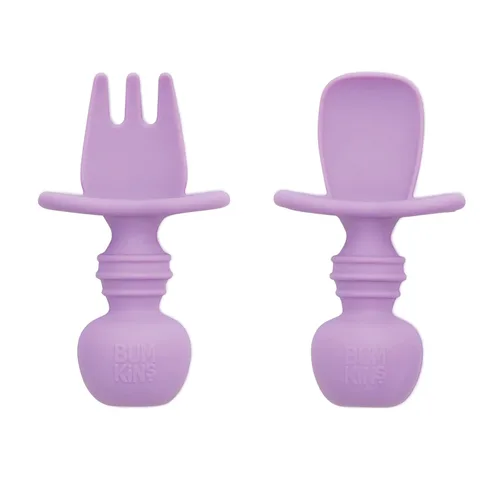 Miniatura 28 de Bumkins Juego de utensilios para bebés, Chewtensils cucharas de silicona para mojar, autoalimentación, destete dirigido por el bebé, aprendizaje