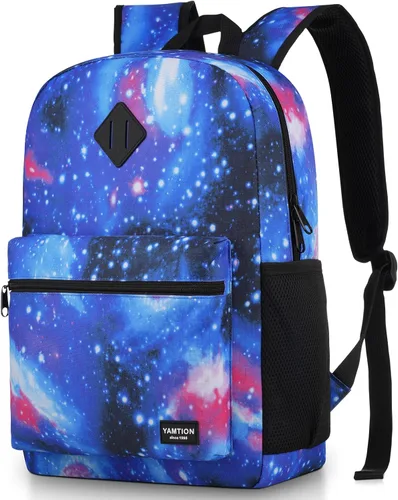 Miniatura 15 de YAMTION Mochila escolar, mochila clásica unisex para adolescentes con puerto USB para escuela secundaria, universidad, oficina, trabajo, viajes