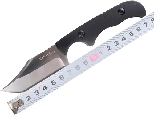 Miniatura 3 de MASALONG kni232 EDC 9Cr14MOV Cuchillo de acero inoxidable duro Cuchillos de hoja fija para acampar (cuchillo de carnicero B)