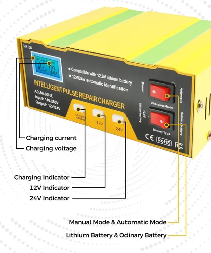 Miniatura 3 de Cargador de batería de automóvil, cargador de batería de 12 V, automóvil de 12 voltios, accesorios de automóvil, cargador de batería de 12 V