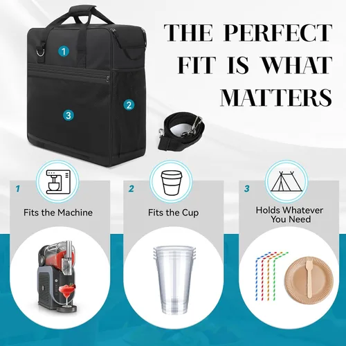 Miniatura 4 de Bolsa de transporte para máquina Ninja Slushie FS301 y FS300 y FS305, funda de almacenamiento acolchada de viaje de apertura lateral, protector