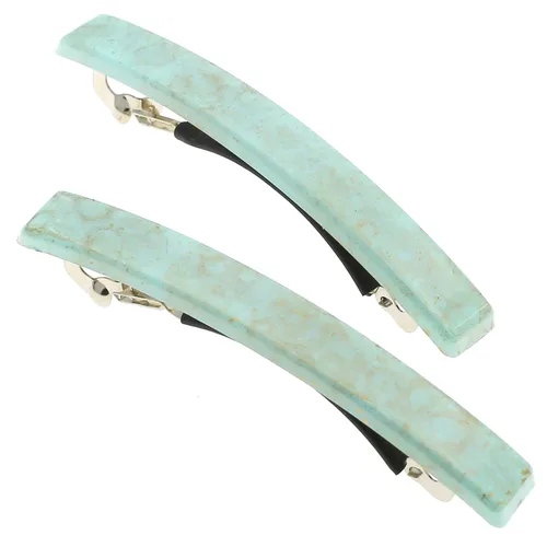 Miniatura 10 de Camila Paris CP3074 - Pinzas de pelo francés para niñas, juego de 2 pinzas de metal de goma beige, agarre fuerte, antideslizantes, accesorios