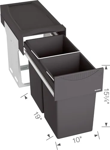 Miniatura 6 de Blanco 526376 Botton II 30/2 - Contenedor para clasificador de residuos de cocina 30/2-526376, negro, 48,2 x 25,1 x 40