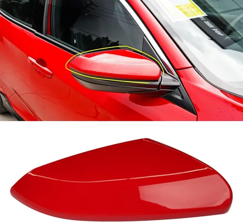 Miniatura 18 de Moonlinks Compatible con cubierta de espejo lateral del lado del pasajero para Honda Civic 2016-2021, negro brillante para Civic de 10ª