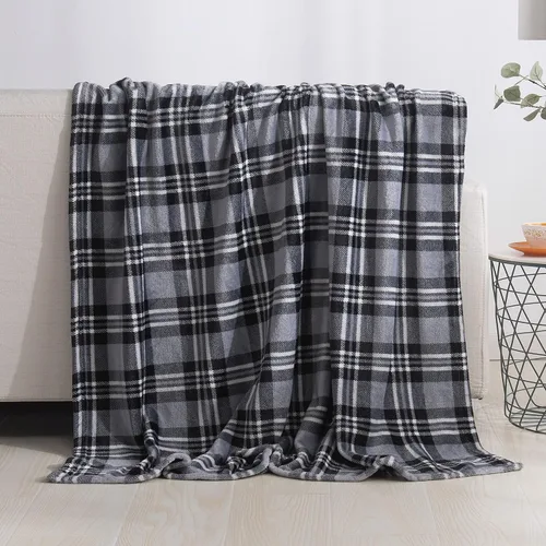 Miniatura 26 de Elegant Comfort Velvet Touch Ultra Lujosa Manta/Frazada de Vellón con Estampado Navideño de Vacaciones - 50 x 60 pulgadas, (Flor de Pascua), 50 x 60