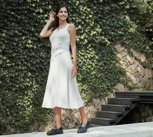 Miniatura 2 de Vepose Mocasines casuales de plataforma 8081 para mujer, mocasines negros con punta redonda