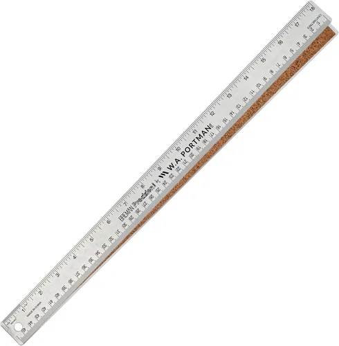 Miniatura 9 de Regla de metal de 12 pulgadas de Breman Precision con respaldo de corcho – Regla de borde recto de acero inoxidable, flexible, antideslizante