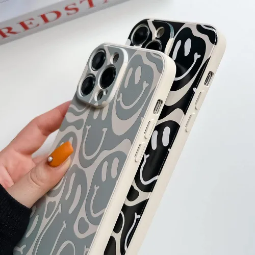 Miniatura 3 de Bonita funda para teléfono compatible con iPhone 13 Pro Max, fundas de silicona líquida, diseño femenino de caricaturas, goma de gel suave de negro