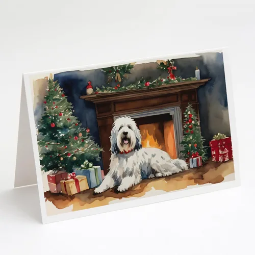 Miniatura 57 de Caroline's Treasures DAC2753GCA7P Paquete de 8 tarjetas de felicitación navideña acogedora de Husky siberiano Tarjetas en blanco con sobres