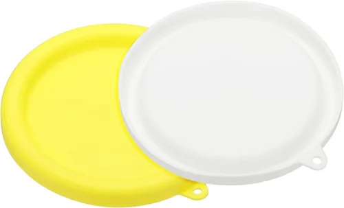 Miniatura 9 de uxcell 2 tapas de silicona para tazones de vidrio, máquina de helados, refrigerador, lavavajillas y microondas, color azul claro