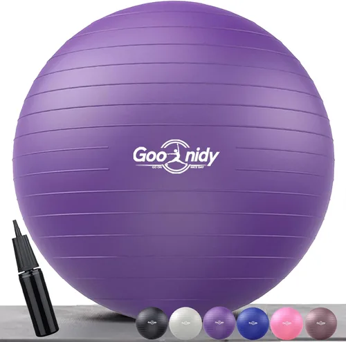 Miniatura 11 de Pelota de ejercicio suave, silla de yoga de pilates antiestallido, soporta 2200 libras, equipo de entrenamiento con bomba para mujeres embarazo