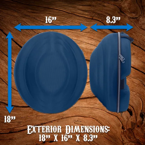 Miniatura 7 de CASEMATIX Caja de sombrero de vaquero y almacenamiento portátil para sombreros de vaquero para bordes de hasta 4.75 pulgadas, funda rígida