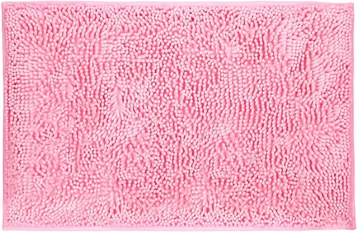 Miniatura 23 de LanYunUmi Juego de 2 alfombras de baño de felpilla chenille antideslizante color gris oscuro, tapete de baño extra suave y absorbente para ducha