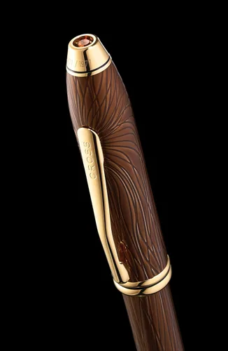 Miniatura 9 de Cross Townsend Lustrous - Bolígrafo de punta redonda, color cromado, Caoba-Marrón