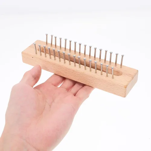 Miniatura 6 de ARTIBETTER Juego de telar de madera hecho a mano con gancho para sombrero, bufanda, calcetines, suéter, tejer, accesorios de telar