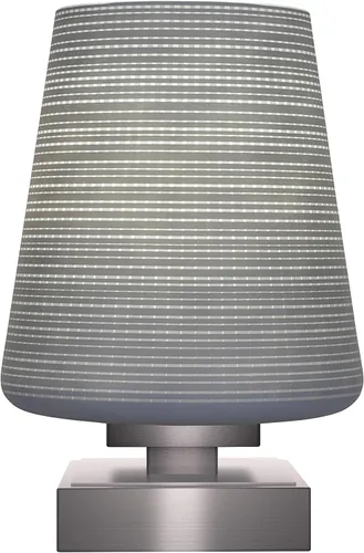Miniatura 31 de Toltec Lighting Luna Accent - Lámpara de mesa, acabado grafito, cristal cuadrado de burbujas ahumadas de 3.5 pulgadas