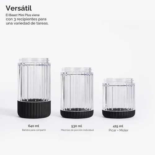 Miniatura 3 de La licuadora mini Beast Plus Mini licuadora de encimera de cocina Mezcla licuados de frutas y batidos, aderezos, salsas, salsas para mojar