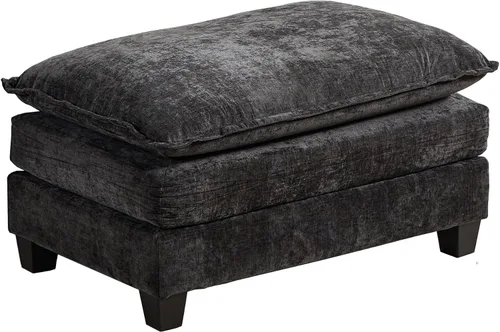 Miniatura 47 de Sofá modular negro de 111.5 pulgadas, sofás seccionales grandes de 3 plazas para sala de estar, sofá nube de tela de felpilla de gran