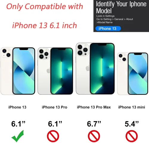 Miniatura 6 de ZVE Funda tipo cartera para iPhone 13 con pulsera, funda de cuero con cremallera con ranuras para tarjetas con bloqueo RFID tipo monedero, funda