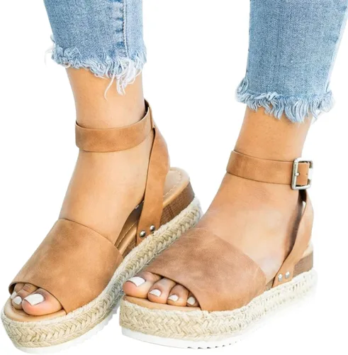 Miniatura 3 de Sandalias para mujer, sandalias para mujer, sandalias elegantes de verano, sandalias de plataforma negras para mujer, sandalias de cuña casuales