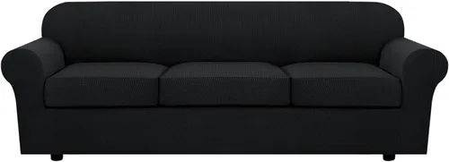 Miniatura 45 de H.VERSAILTEX - 3 fundas de sofá elásticas para 2 cojines de sofá. Fundas para muebles de sala de estar (funda base más 2 fundas de cojín de asiento)