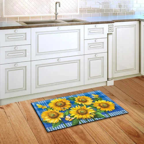 Miniatura 2 de Briarwood Lane Felpudo de verano con girasoles azules