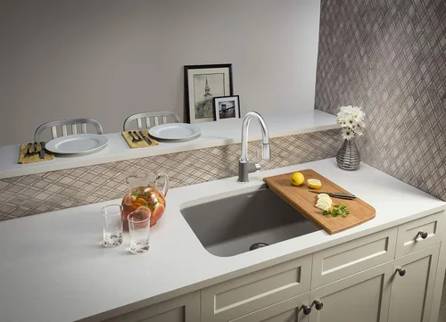 Miniatura 2 de BLANCO Truffle 441772 VALEA SILGRANIT - Fregadero de cocina con tazón súper individual, 32 x 19 pulgadas, 32 pulgadas de largo x 19 pulgadas