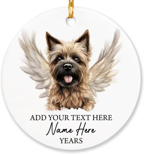 Miniatura 23 de Airedale Terrier - Adorno personalizado de alas de ángel para perro, regalo de pérdida de condolencias de mascotas, adorno de Navidad conmemorativo