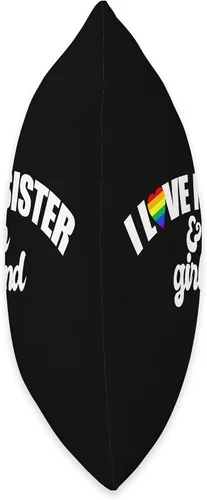 Miniatura 2 de I Love My Sister & Her Girlfriend GAY RIGHTS LGBTQ+ sis bro Throw Pillow