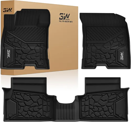 Miniatura 32 de Alfombrillas 3W y forro de carga para Ford Bronco 2 puertas 2021 2022 2023 2024 2025 Todo clima TPE Accesorios para auto a medida Alfombrillas