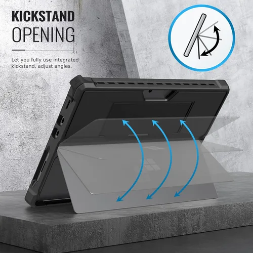 Miniatura 5 de MoKo Funda compatible con tablet Microsoft Surface Pro 8 de 13 pulgadas con pantalla táctil 2021, funda protectora resistente todo en uno con correa