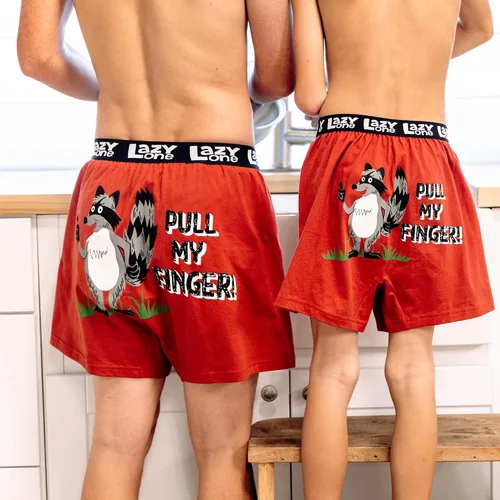 Miniatura 85 de Lazy One Divertidos boxers de animales, ropa interior humorística, novedosos pantalones cortos, regalos de broma para hombres