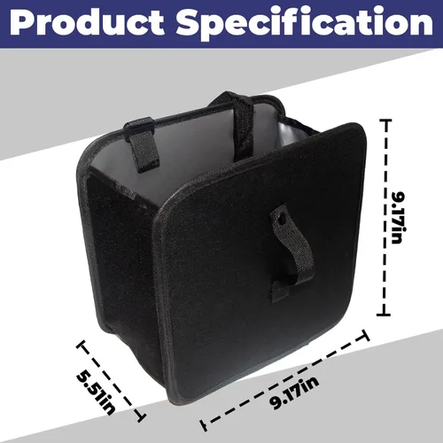 Miniatura 2 de BFXM Bote de Basura para Carro, Bote de Basura Plegable Bolsa de Basura Colgante Plegable para Asiento de Carro, Bolsas de Basura a Prueba de Fugas