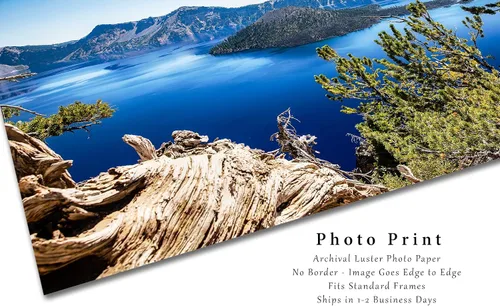 Miniatura 2 de Pacific Northwest Photography Print (Not Framed) Picture of Crater Lake on Summer Day in Oregon Cascade Mountains Wall Art Nature Decor (4" x 6")