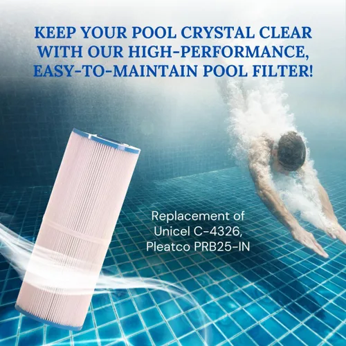 Miniatura 3 de Baleen Filters Filtro de piscina de 25 pies cuadrados que reemplaza a Unicel C-4326, Pleatco PRB25-IN, Filbur FC-2375-cartuchos de filtro