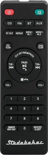 Miniatura 5 de Studebaker Workstaton Sistema de música HiFi con Bluetooth, radio FM, CD y estación de carga inalámbrica Qi (negro)