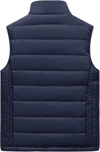 Miniatura 24 de Msmsse Chalecos de invierno para hombre, con forro polar, acolchado, casual, sin mangas