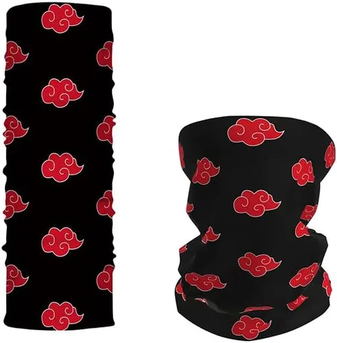 Polaina refrescante para el cuello para hombres y mujeres máscara facial Akatsuki Itachi para el sol para hombres bufanda negra para pesca máscara