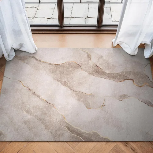 Miniatura 32 de Bloom Rugs Caria Alfombra Lavable Antideslizante de 7 pies - Azul/Carbón Alfombra Tradicional para Entrada, Pasillo, Baño y Cocina - Tamaño Exacto