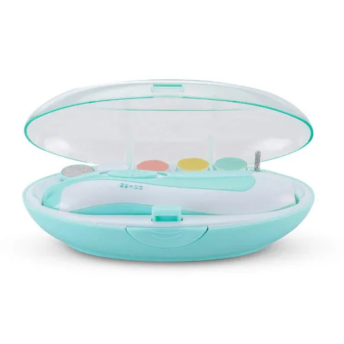 Lima de uñas para bebé, lima de uñas eléctrica segura para bebés con luz, batería de uñas para recién nacidos, cortaúñas para uñas de bebé (batería