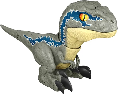 Miniatura 10 de Mattel Jurassic World Dominion Uncaged Rowdy Roars Atrociraptor Fantasma Dinosaurio Figura de Acción, Juguete con Movimiento Interactivo y Sonido
