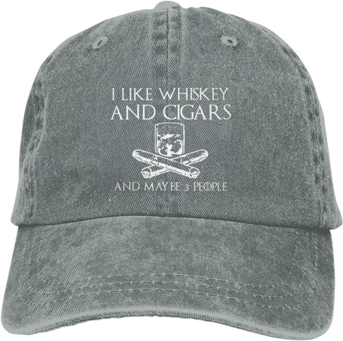Miniatura 78 de Philysonic Funny Hat I Like Whisky and Cigars and Maybe 3 People Sombreros para Hombres Gorras de Béisbol Gorras Ajustables