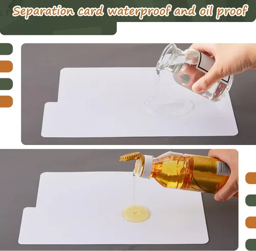Miniatura 5 de Henoyso 100 Piezas Separadores de Cómics con Pestaña con Pestañas, Separador de Tarjetas Blanco Esmerilado, Separadores de Plástico para Cajas