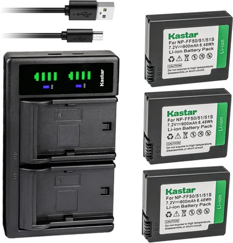 Miniatura 6 de Kastar NP-FF50 LTD2 - Cargador de batería USB compatible con Sony DCR-PC106, DCR-PC106E, DCR-PC107, DCR-PC107E, DCR-IP1, DCR-IP1E, DCR-IP200K