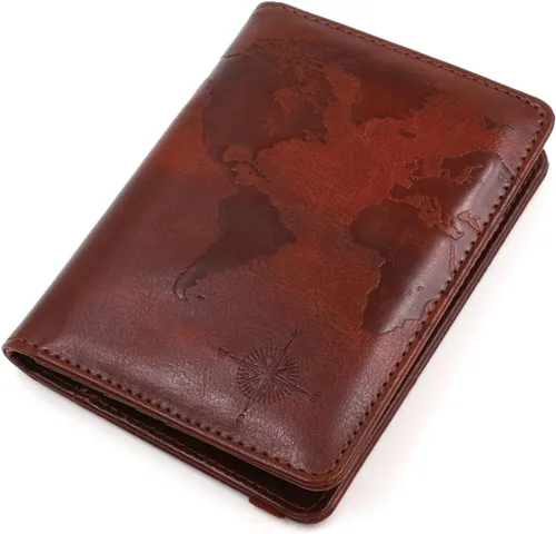 Miniatura 5 de Kandouren - Funda para pasaporte con bloqueo RFID, cartera para pasaporte para hombres y mujeres, el mejor regalo para viajeros, tarjetas de crédito