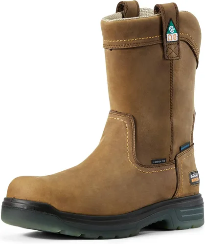 ARIAT Turbo Pull-On Csa - Botas de trabajo impermeables con punta de carbono para hombre, Marrón