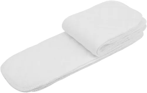 Miniatura 10 de Paquete de 10 forros de pañales de tela de algodón suave, insertos de pañales transpirables de 6 capas, se adapta a la mayoría de los pantalones