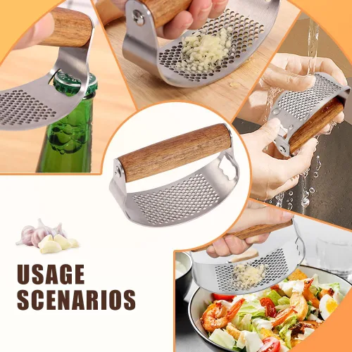 Miniatura 8 de Prensador de Ajo de Acero Inoxidable, Prensa de Ajo Profesional Rocker Mejorada 2025, Triturador de Ajo Ergonómico para Uso en Cocina Doméstica